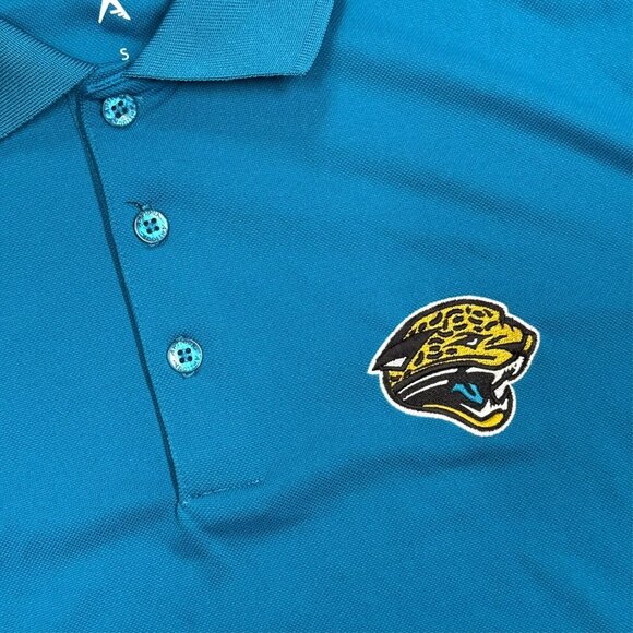 Antigua Jacksonville Jaguars Polo Shirt NFL Golf Blue Small - Picture 4 of 8